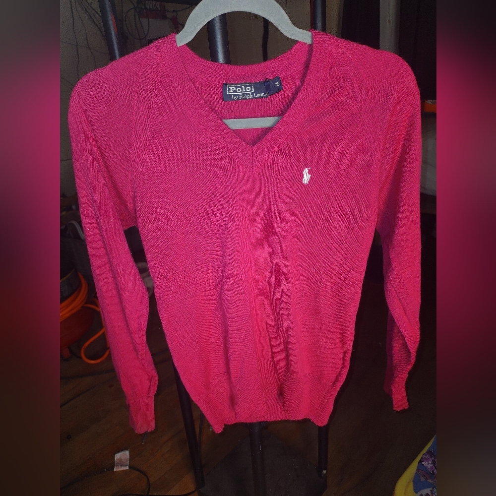 Pink polo sweatshirt